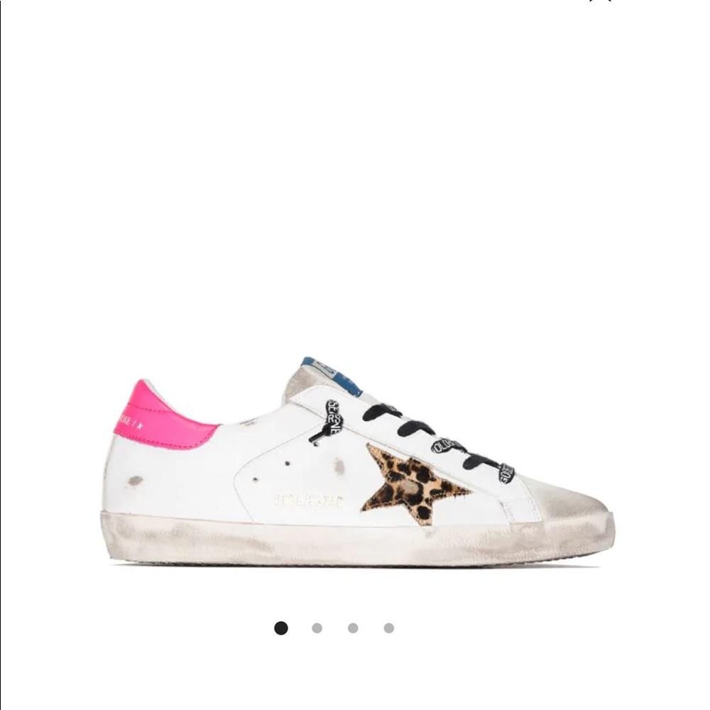 NWT Golden Goose Superstar leather/leopard/hot pink Sneakers - Size 36 EU (US 6)